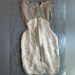 Love to Dream Gray and Cream Swaddle